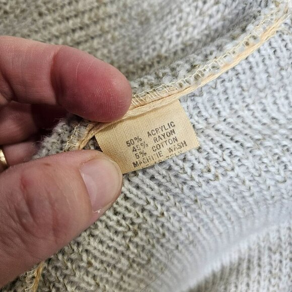 Dimension By Milford Vintage Southwest Alpaca Knit Belted Cardigan Sweater M - Picture 4 of 12